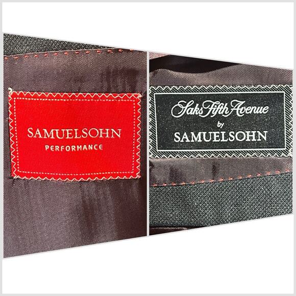 New Samuelsohn Blazer 40R Solid Black Sport Jacket Honeycomb Super 130s - Picture 13 of 16